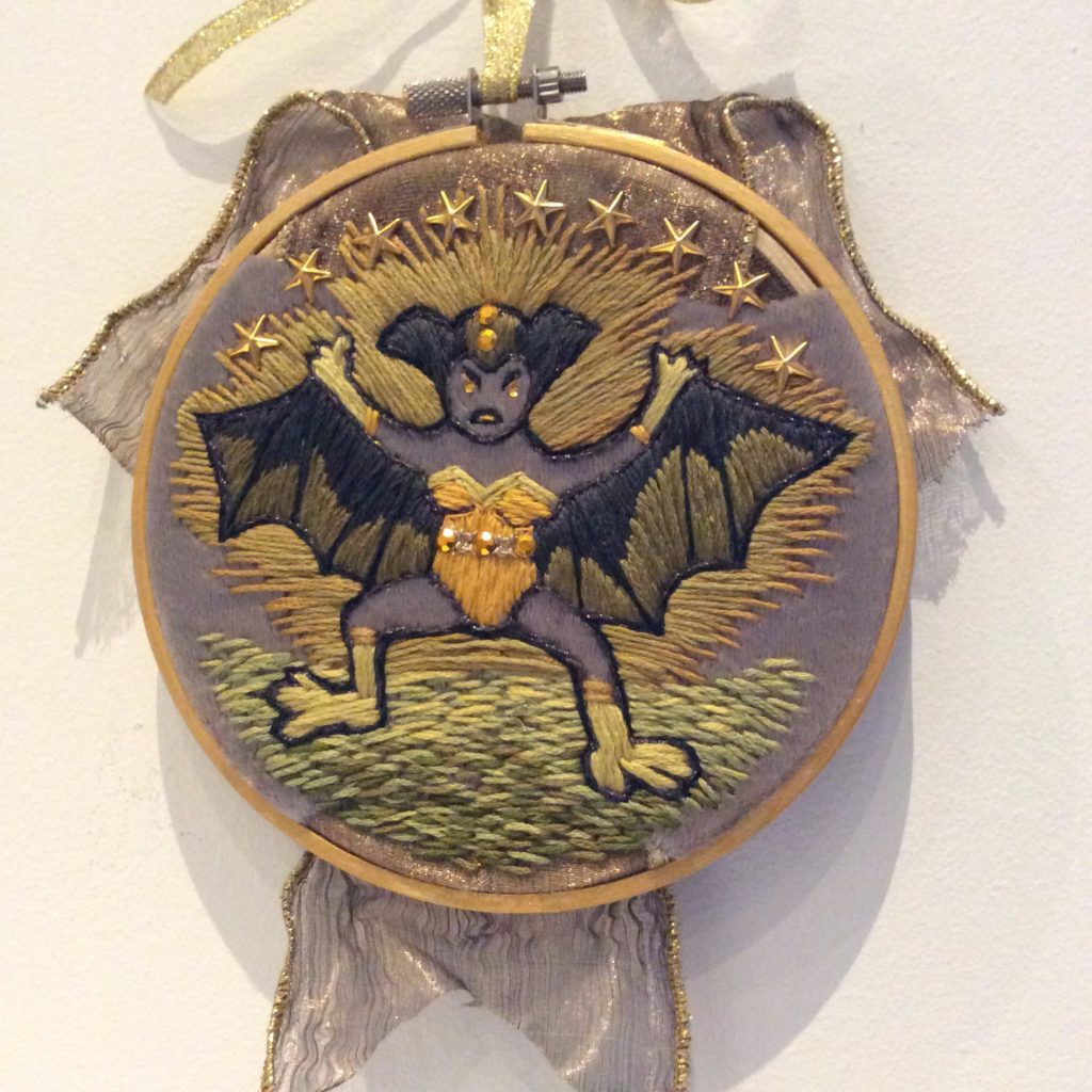 Bat Monster Woman Embroidery by Suzanne Forbes Feb 20 2017