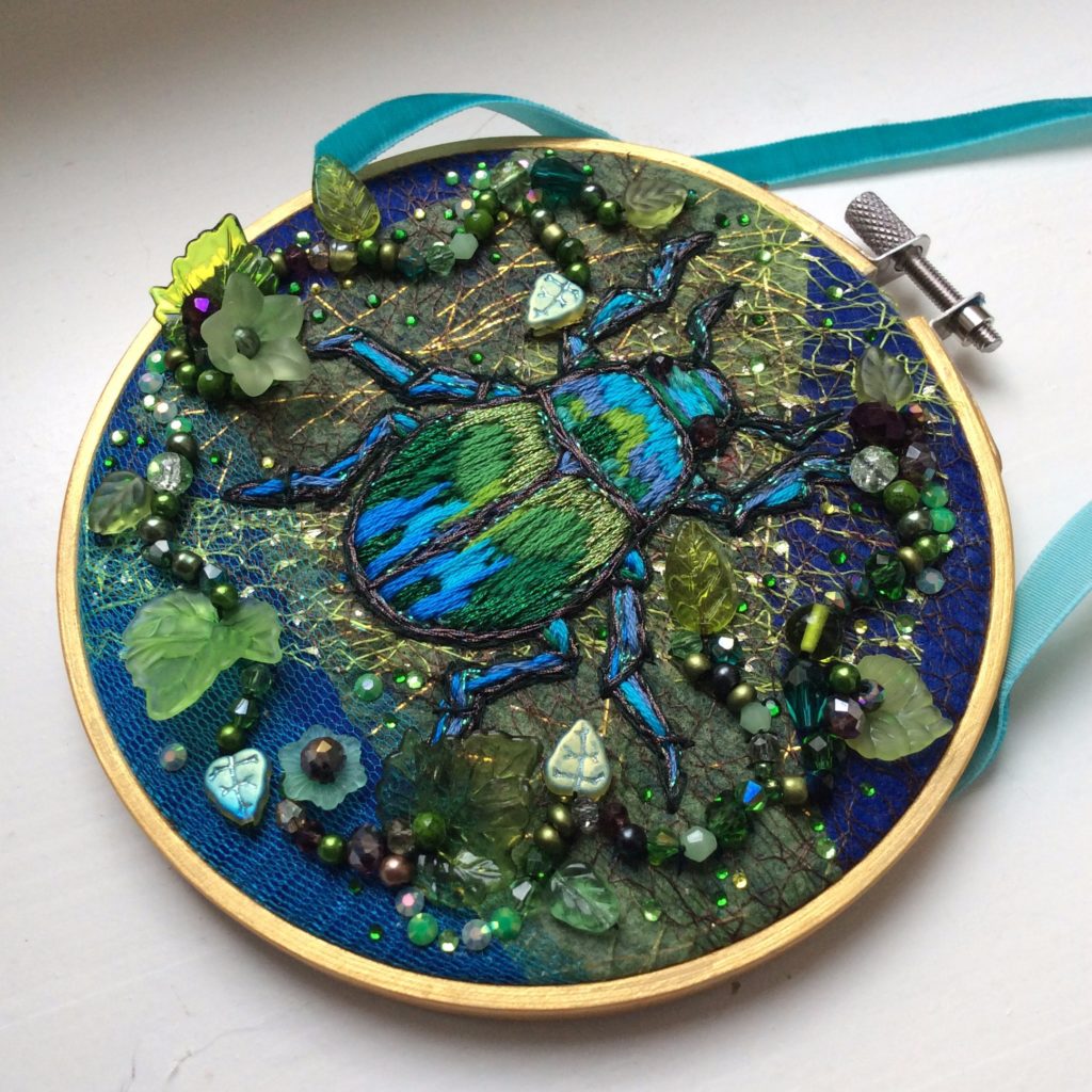 beetle embroidery by Suzanne Forbes Feb 2017
