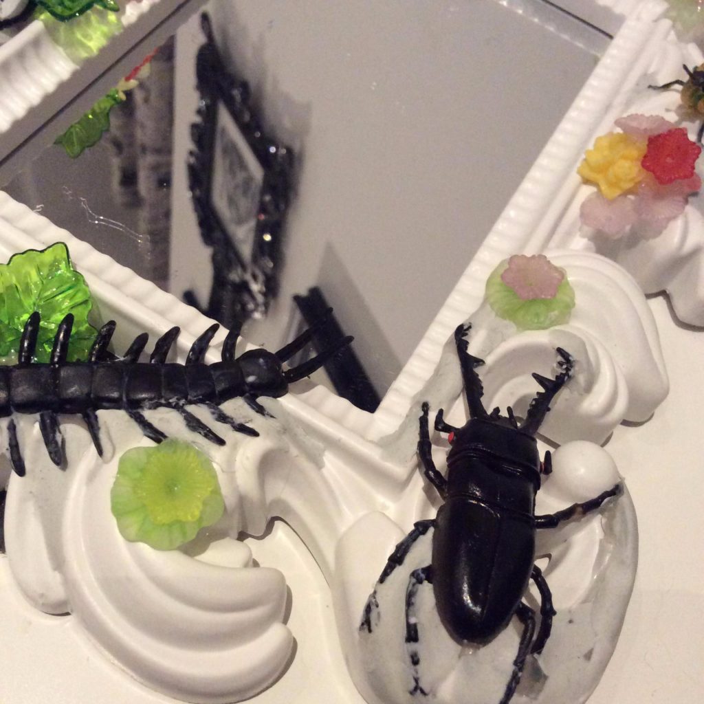 bug bricolage art by Suzanne Forbes 2017 WIP