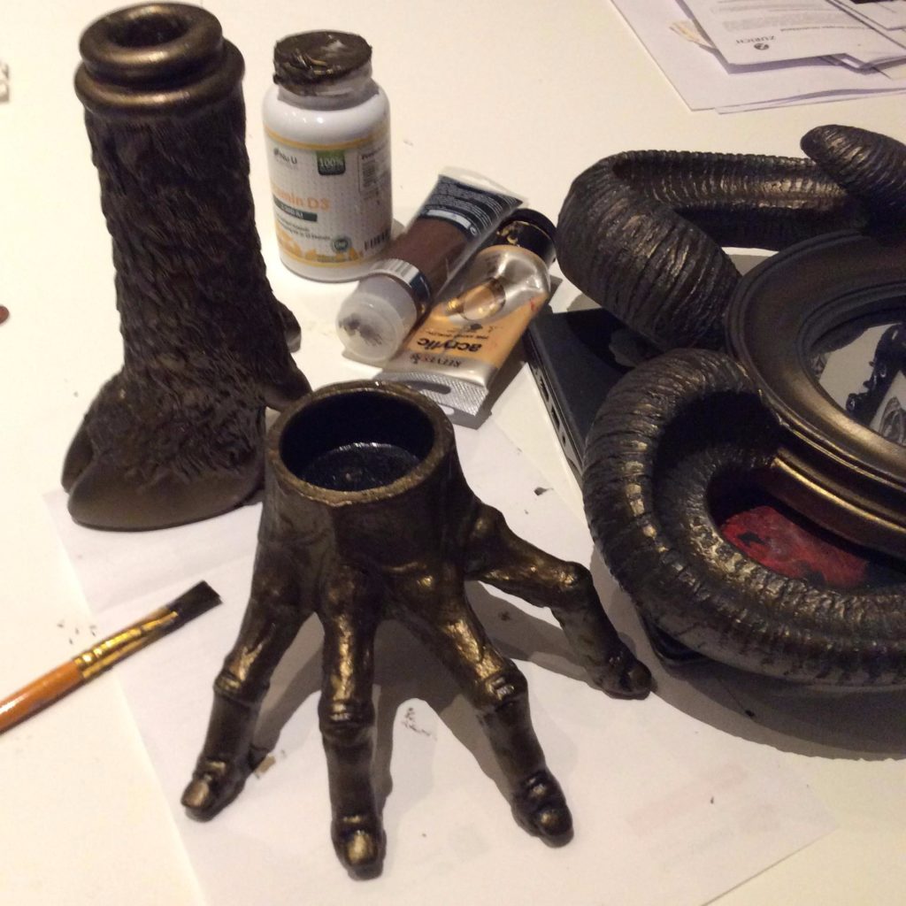 goat foot candlestick by Suzanne Forbes Feb 28 2017 WIP