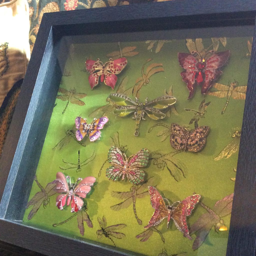 jewelled insect shadowbox by Suzanne Forbes June 2017