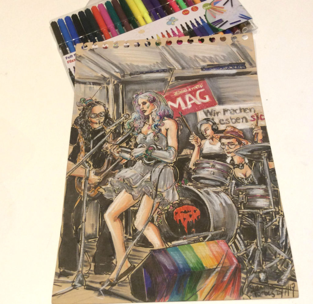 donut heart drawing by Suzanne Forbes July 15 2017