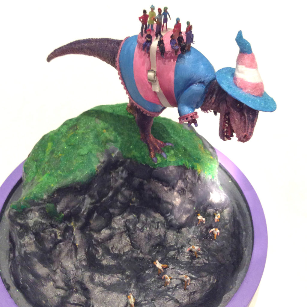Trans Dino Witch sculpture by Suzanne Forbes Aug 26 2017