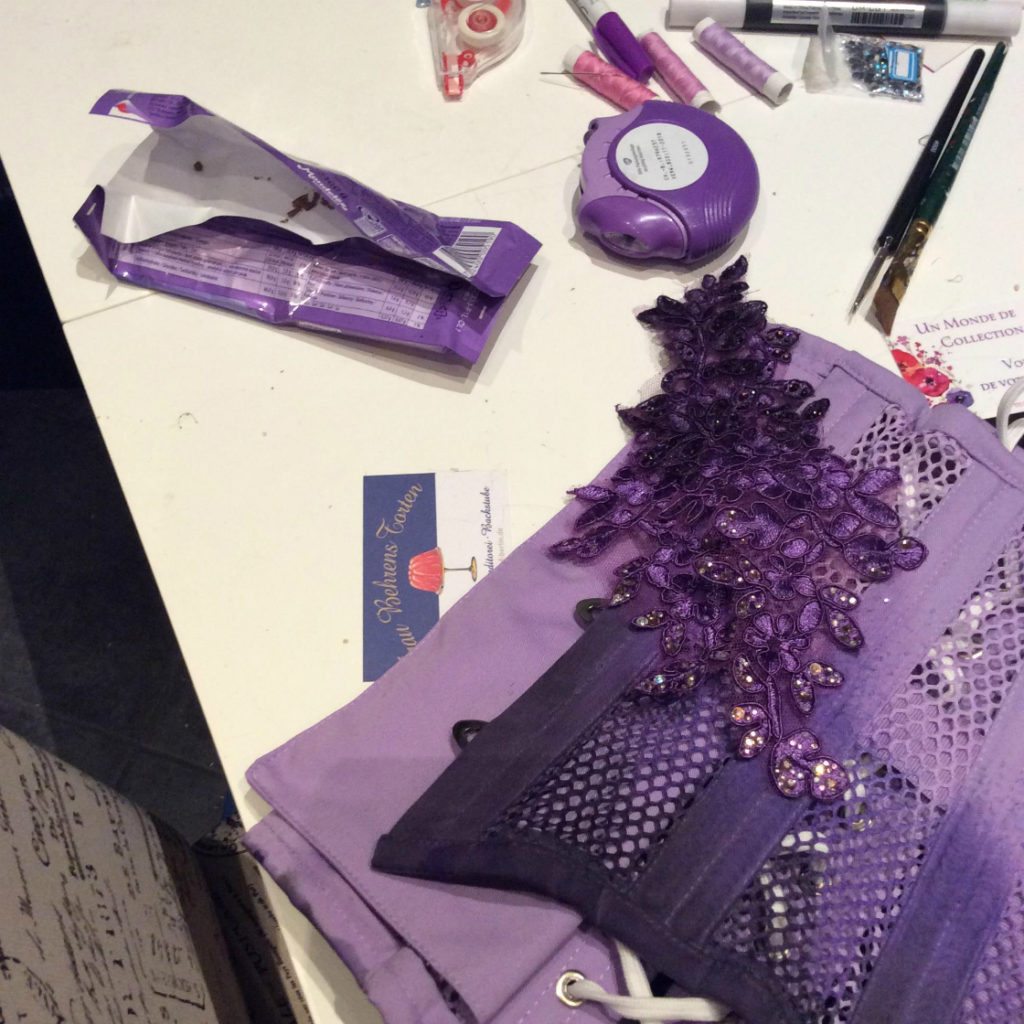 BiPride corset project by Suzanne Forbes WIP 2017