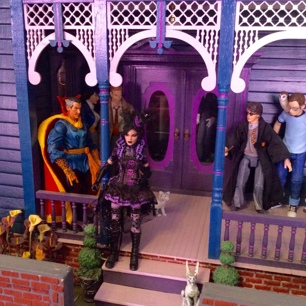 Nico Minoru action figure custom by Suzanne Forbes porch with Magic Watch