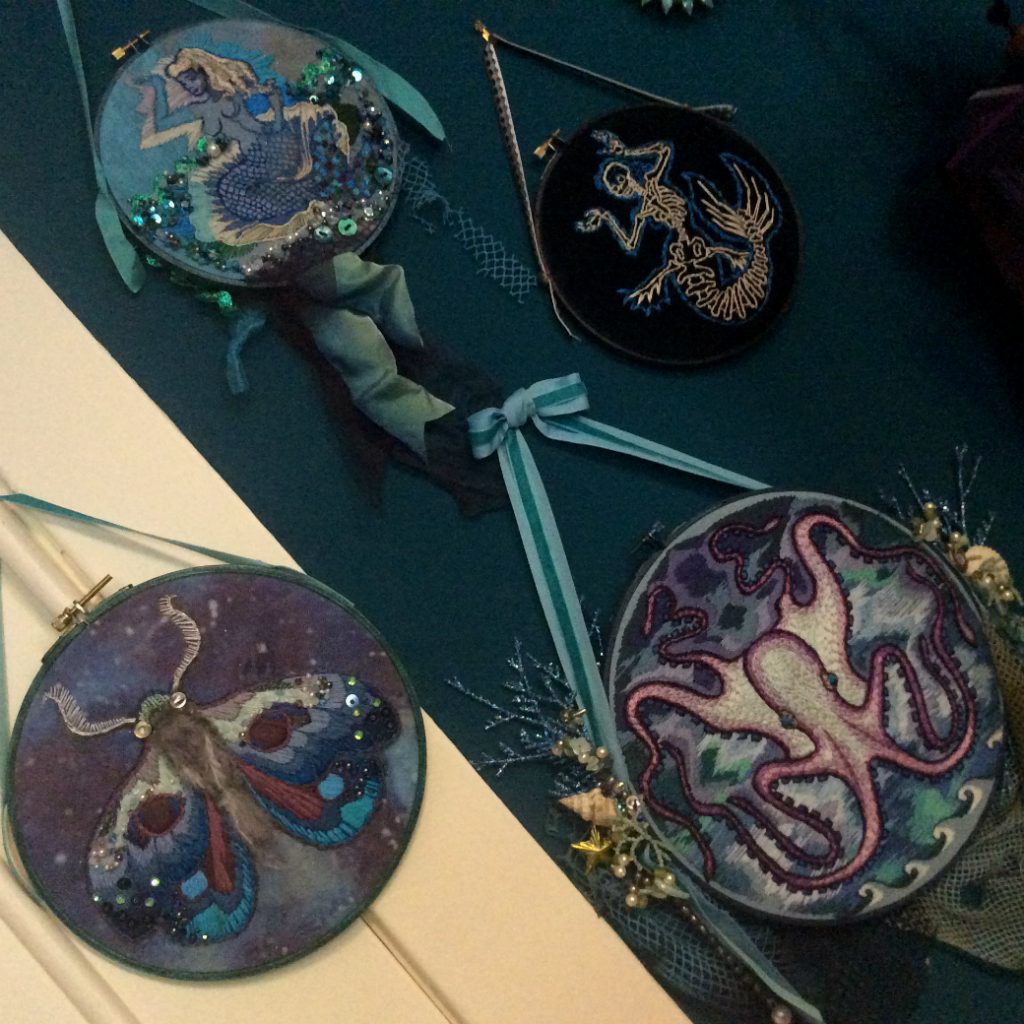 Embroidery works by Suzanne Forbes 2013 thru 2018