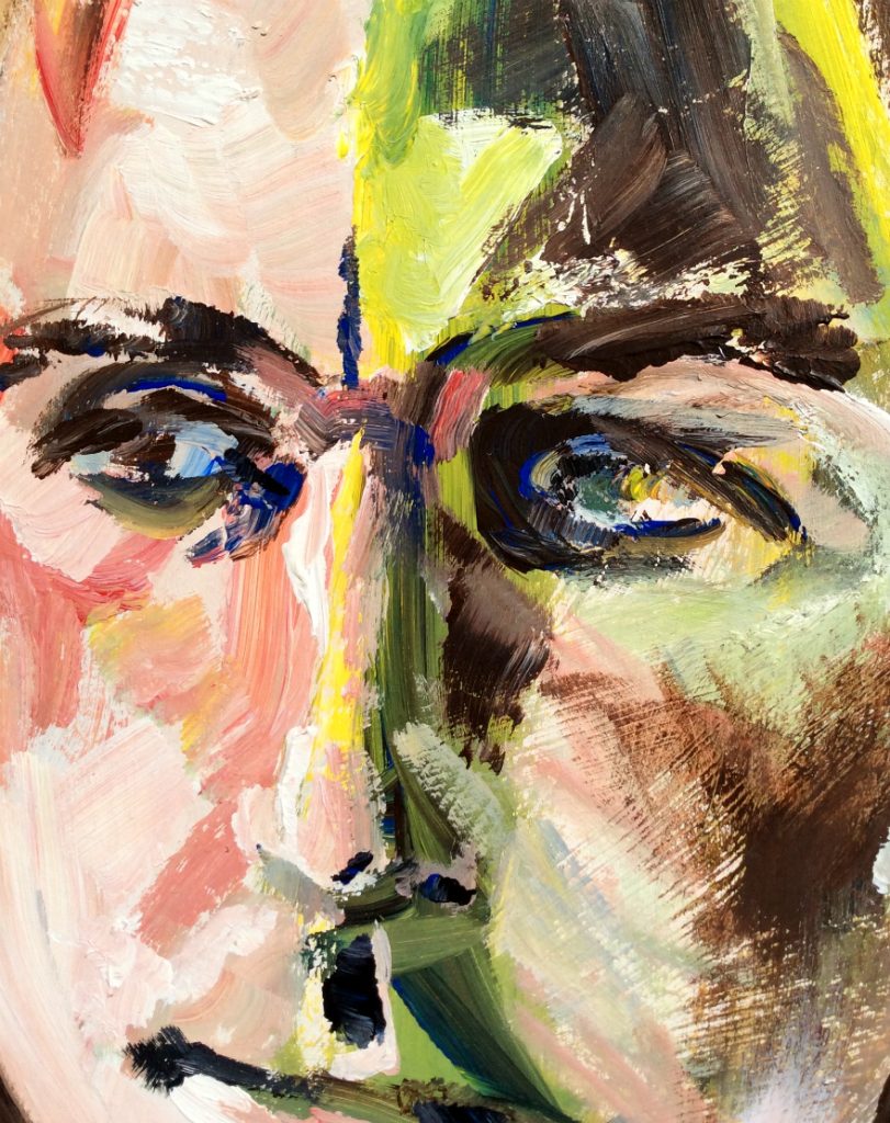 Detail portrait of John Talbot Wallis by Suzanne Forbes aka Rachel Ketchum Fall 1989