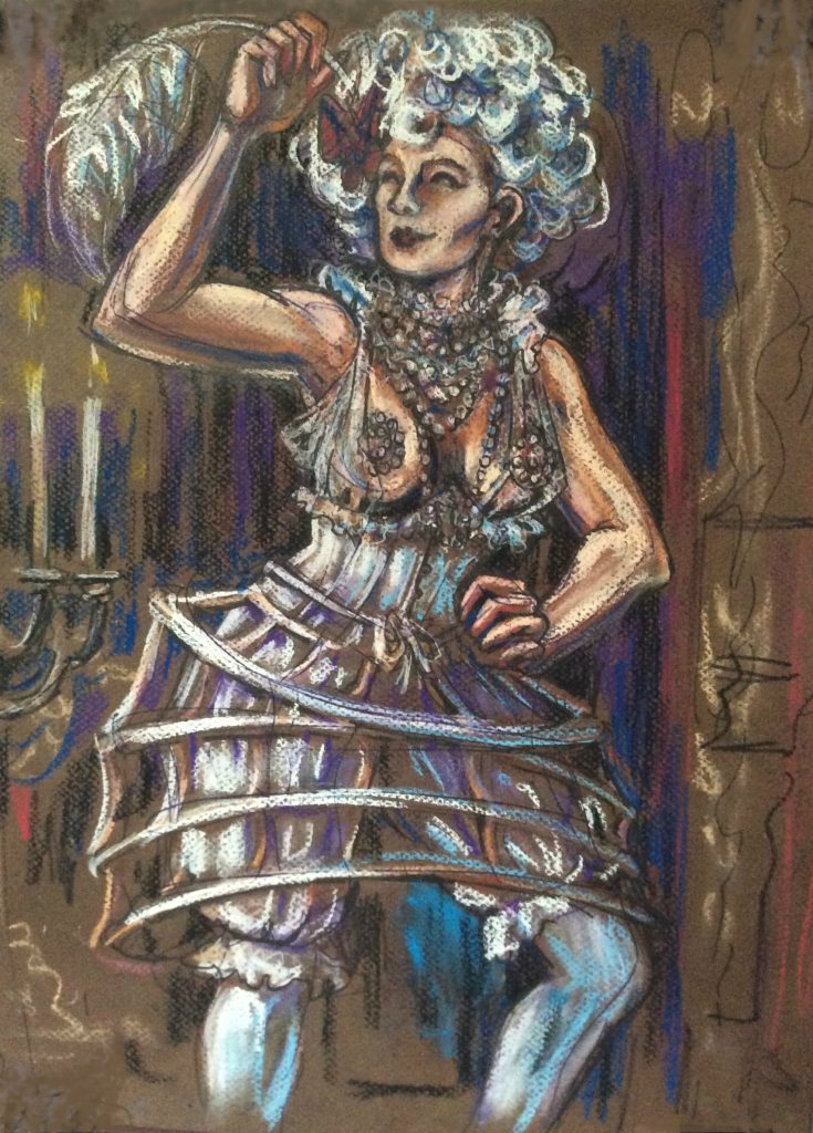 Viva Lamore by Suzanne Forbes mixed media 32cm x 41cm June 26 2018