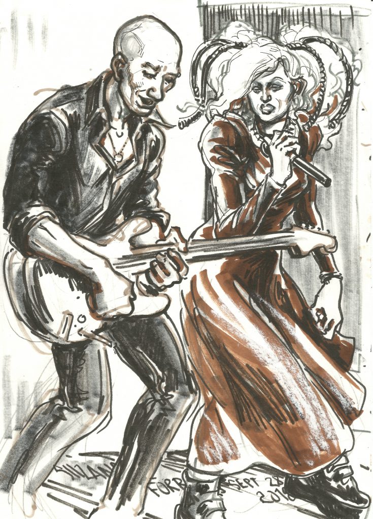 Dawn and Misty at Das Fluff Anxiety Dreams release party at Monster Ronsons Sept 28 2018 by Suzanne Forbes