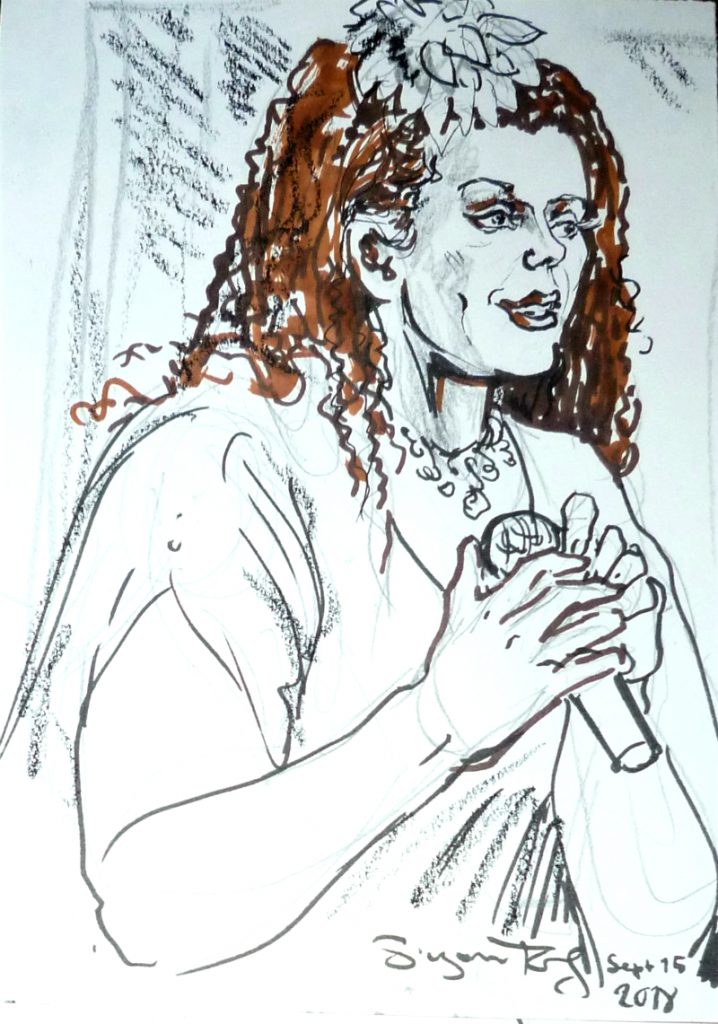 Kaey onstage at Ludwig Sept 16 2018 by Suzanne Forbes