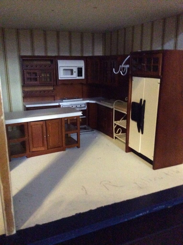 Action figure dollhouse WIP by Suzanne Forbes Oct 2018 kit detail