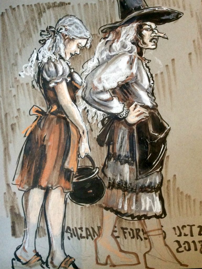 Banbury Cross and Evilyn Frantic Dr Sketchys Berlin Oct 24 by Suzanne Forbes