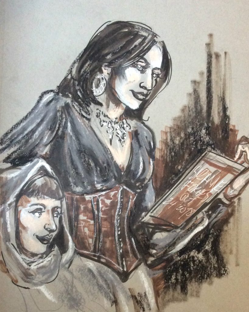 LalaVox and Marijn Van der Waa at Dr Sketchys Berlin Oct 24 by Suzanne Forbes