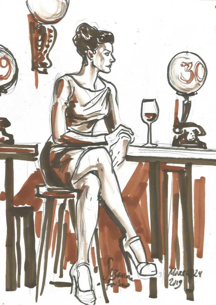 Attendee at Shimmy Shake Show Ballhaus Berlin March 24 2019 by Suzanne Forbes