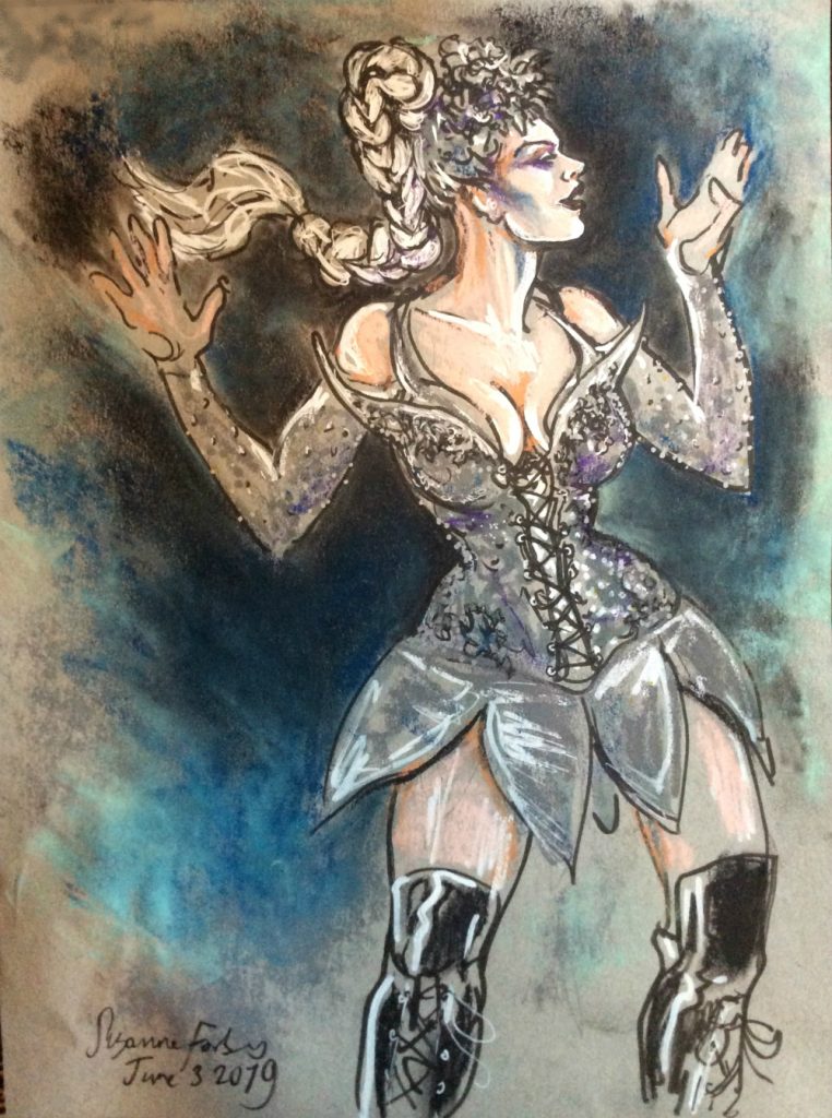 Agatha Frisky at Full Moon Cabaret Berlin Burlesque Week June 13 2019 by Suzanne Forbes