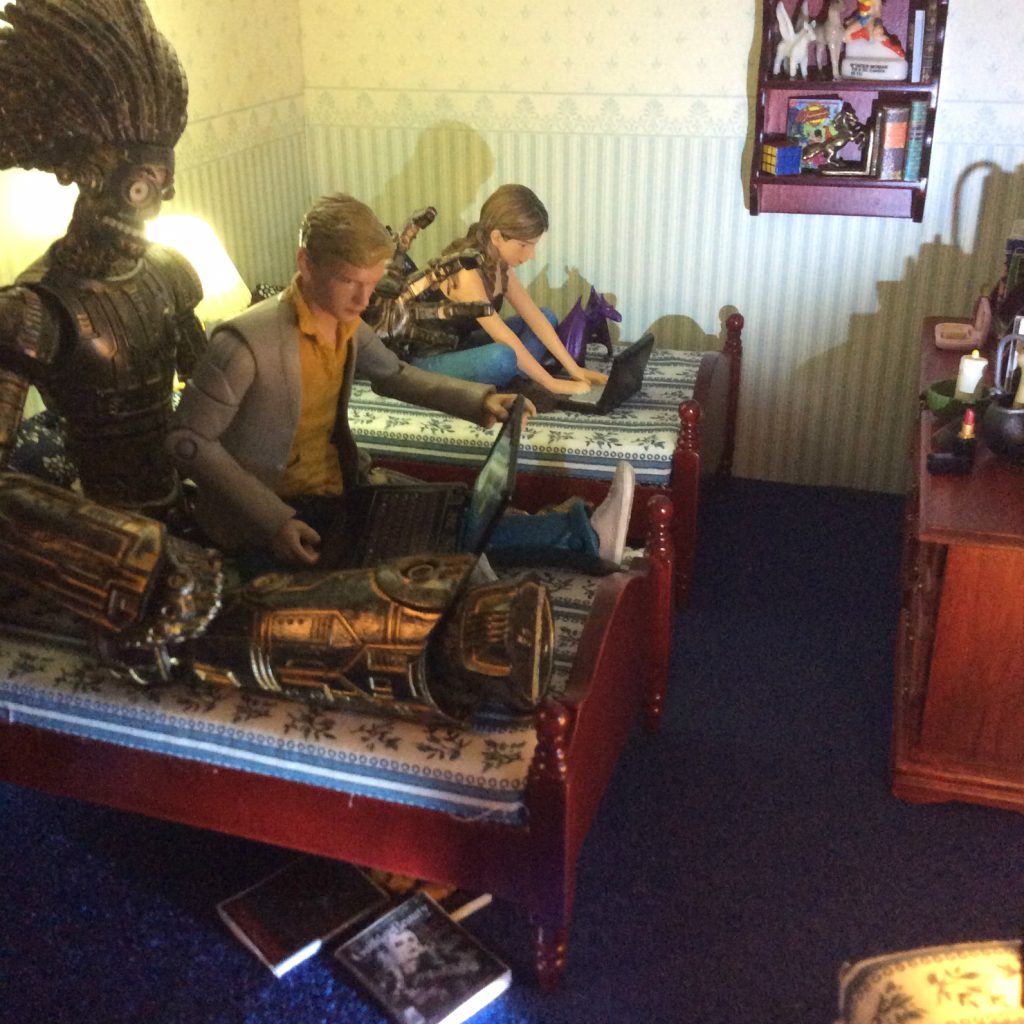 Custom Doug Ramsey Cypher action figure in X Men dollhouse by Suzanne Forbes June 2019