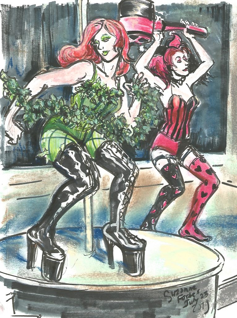 Jupiter Gatling and Adrian at Monster Ronsons July 24 2019 by Suzanne Forbes