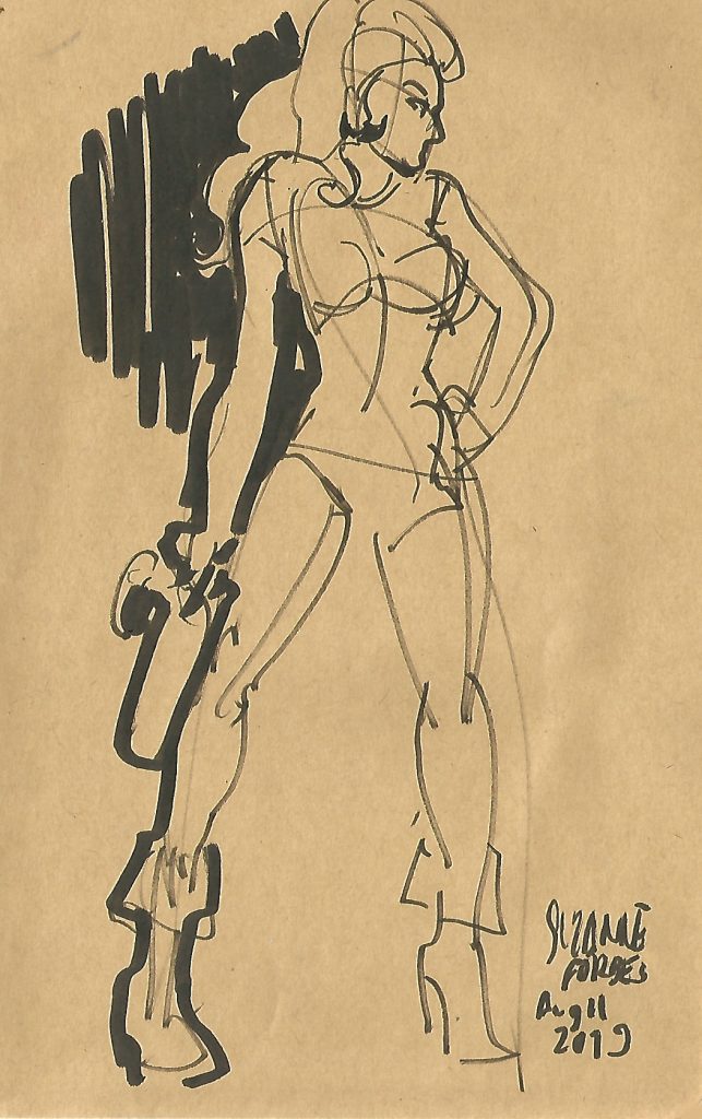 Lucille Spielfuchs as Barbarella Dr Sketchys Berlin Aug 11 2019 by Suzanne Forbes 3 min