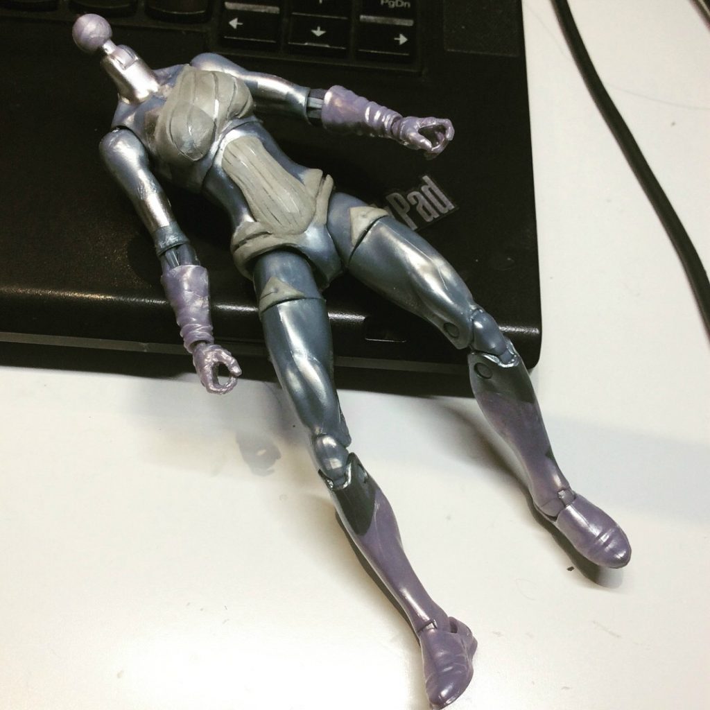 Lilandra action figure custom in process Suzanne Forbes Sept 2019