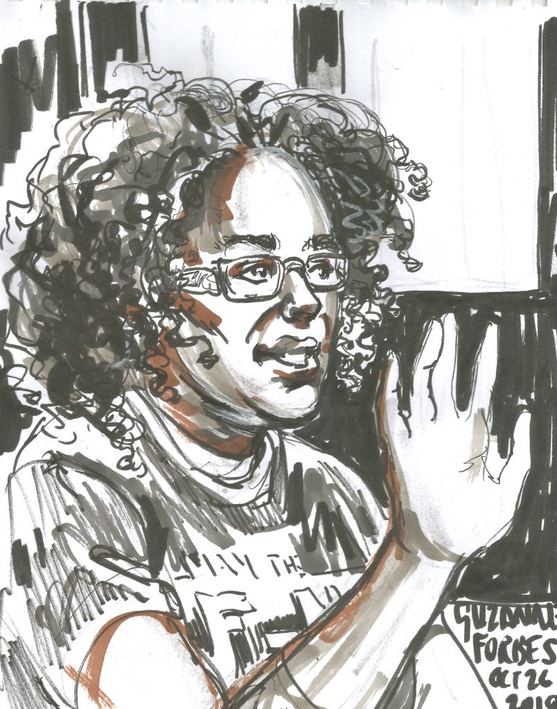 Shine Louise Houston teaching at Altes Finanzamt Oct 26 2019 by Suzanne Forbes