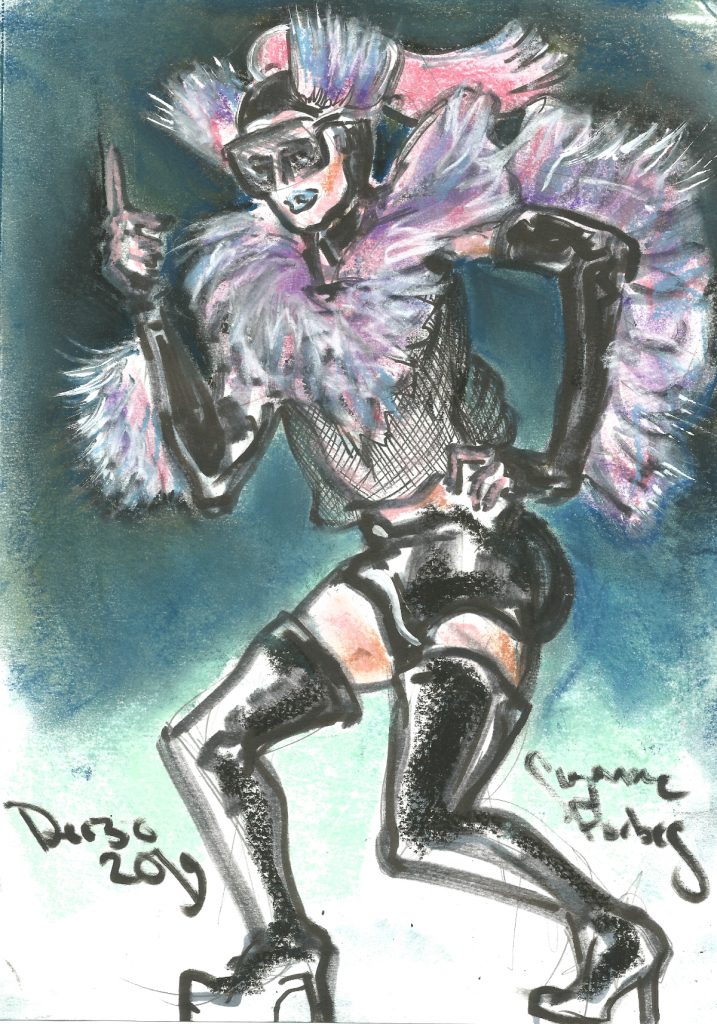 Performer 2 at Bushwig Berlin Dec 30 2019 by Suzanne Forbes