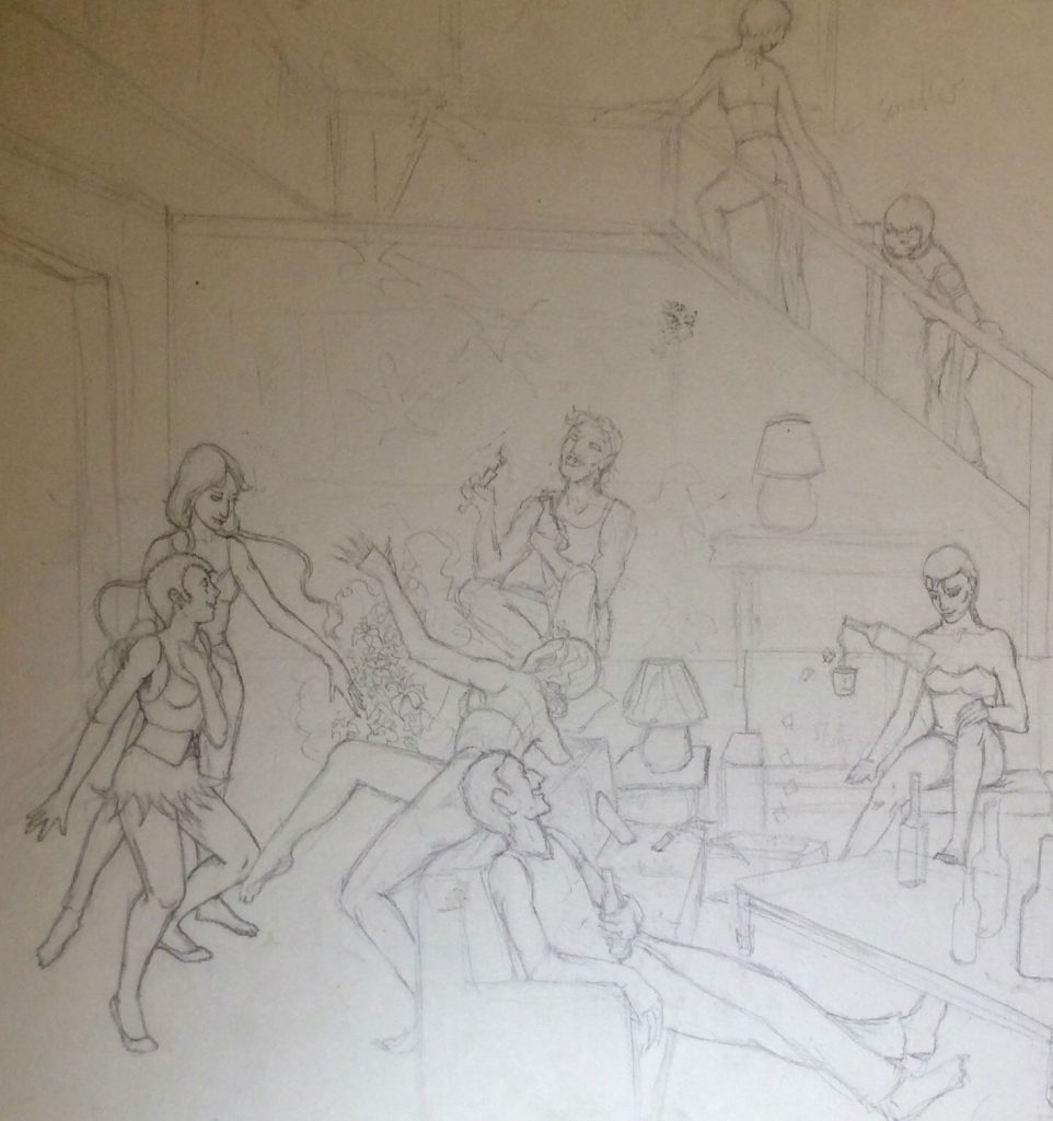 New Mutants party scene May 1986 by Suzanne Forbes Aka Rachel Ketchum