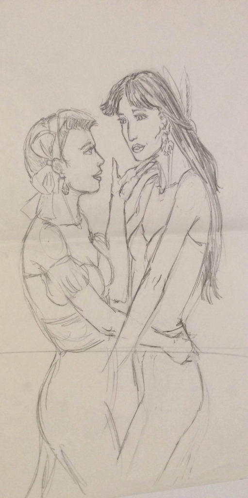 Rahne and Dani love by Suzanne Forbes working as Rachel Ketchum probably 1986