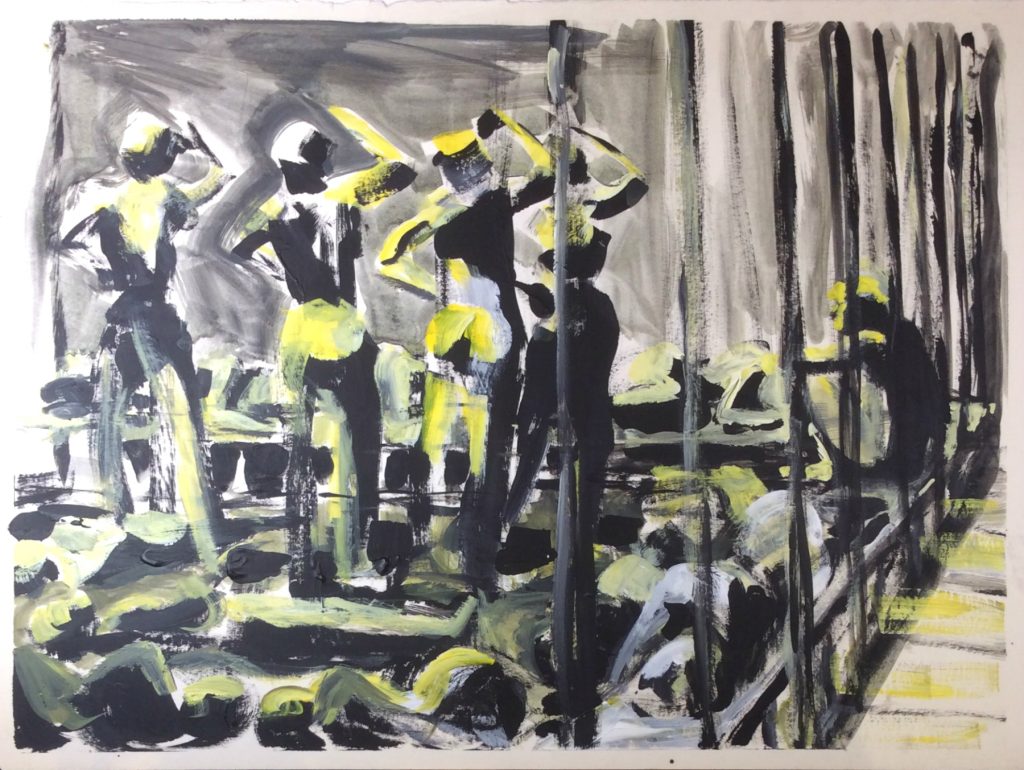 4am in the Tombs acrylic on paper Fall 1991 Rachel Ketchum aka Suzanne Forbes