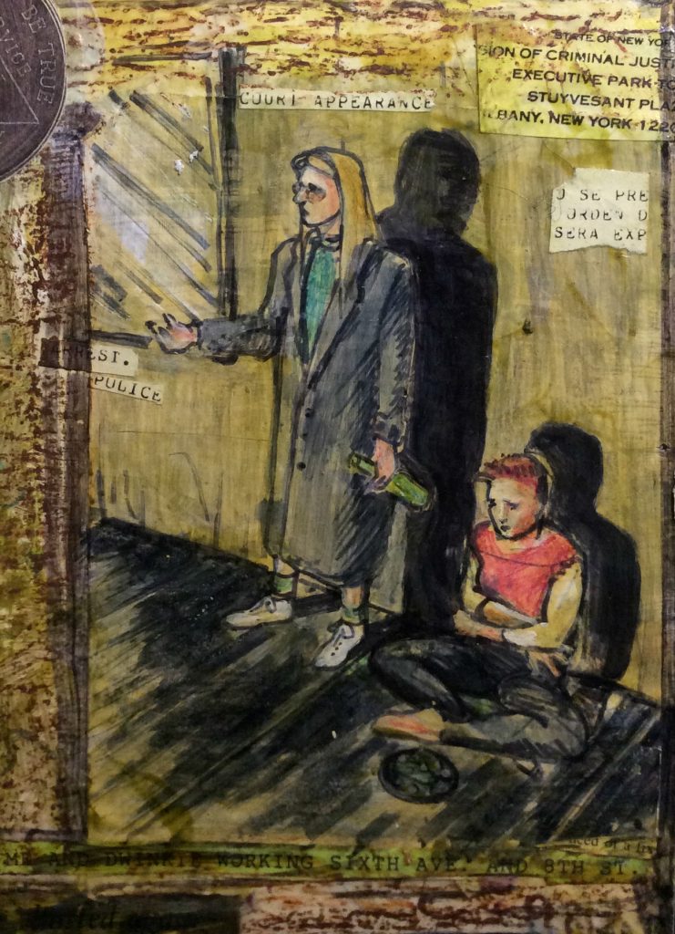 Me and Dwinkie mixed media on paper Fall 1991 Rachel Ketchum aka Suzanne Forbes