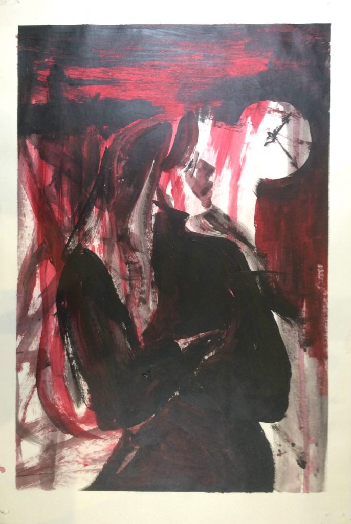 Me and Max clock acrylic on paper Fall 1990 Rachel Ketchum aka Suzanne Forbes