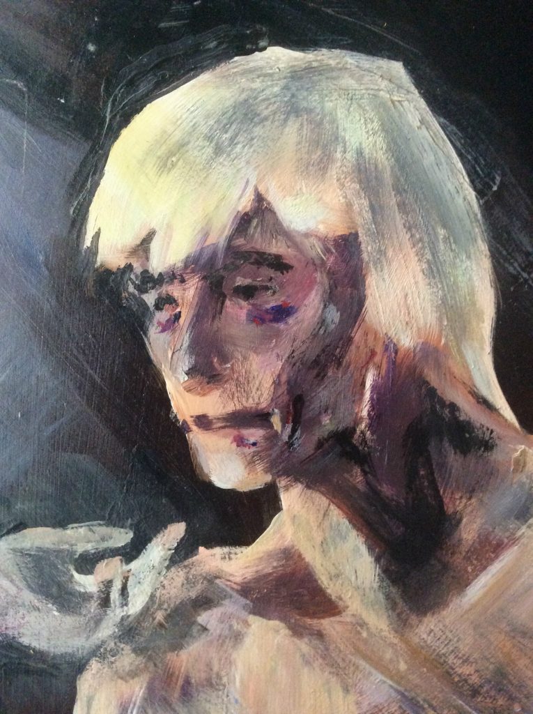 Painting of me and Max Fall 1990 by Rachel Ketchum aka Suzanne Forbes detail Max