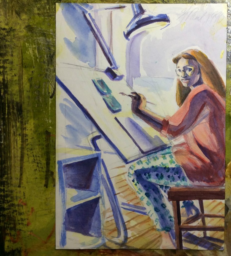 St Paul 1990 watercolor on paper Fall 1991 Rachel Ketchum aka Suzanne Forbes