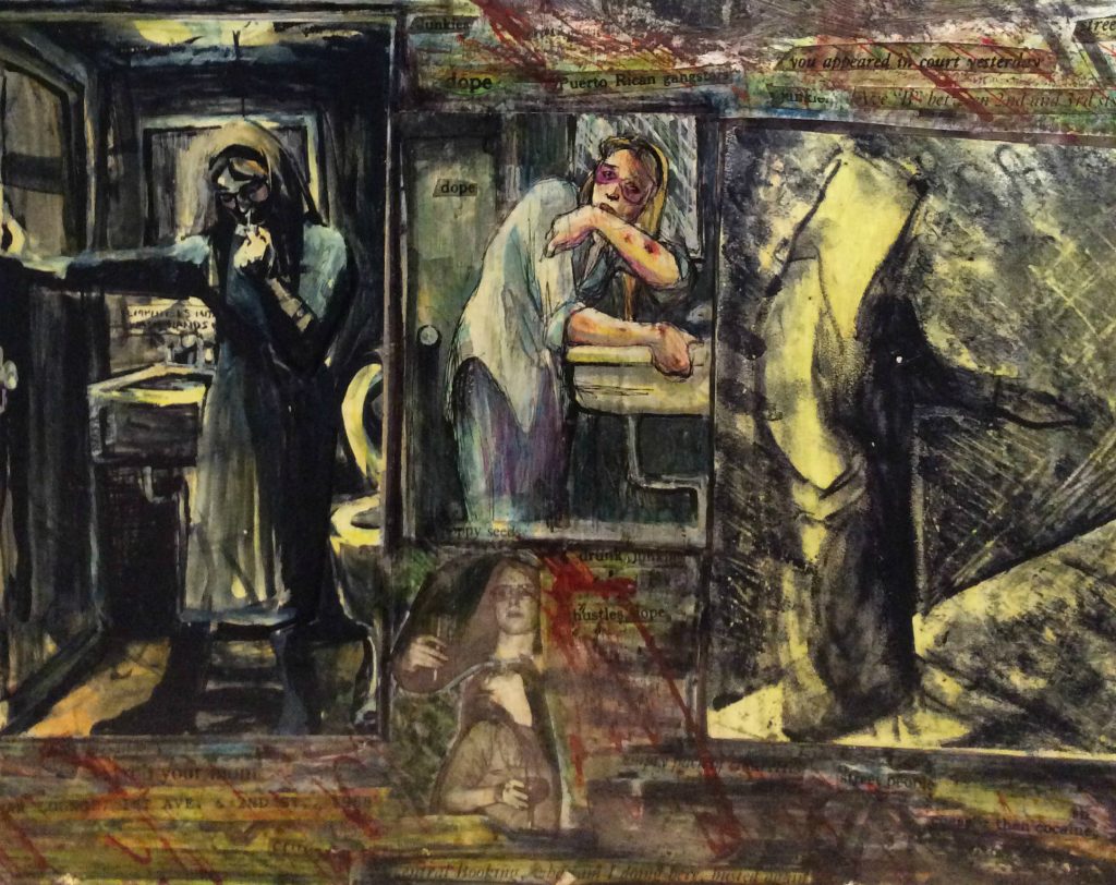 left side collage mixed media on paper Fall 1991 Rachel Ketchum aka Suzanne Forbes