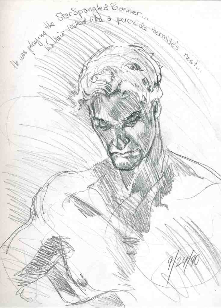 max 9 24 90 playing guitar while his hair bleached by Rachel Ketchum