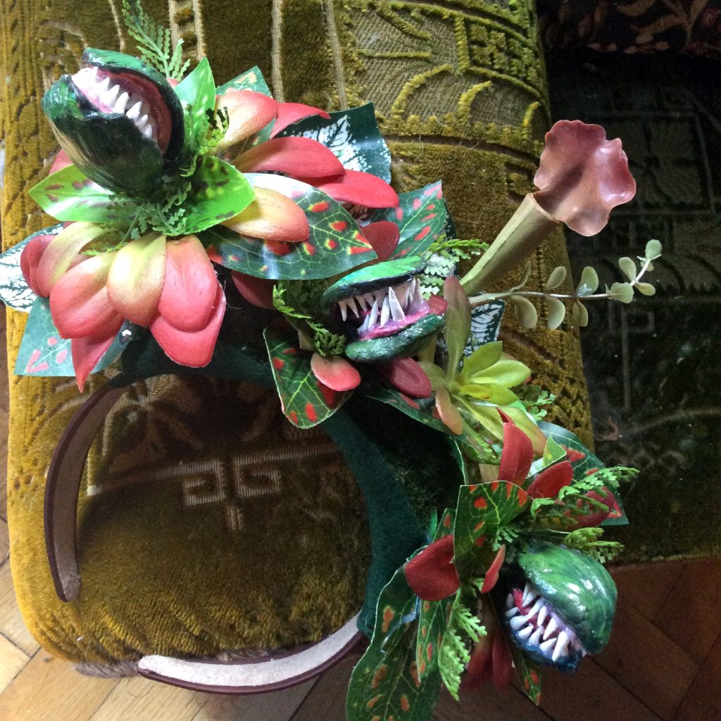 Alien Venus Flytrap Headpiece by Suzanne Forbes March 2020