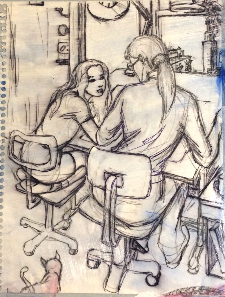 Drawing lessons with Janine circa 1974 by Rachel Ketchum aka Suzanne Forbes