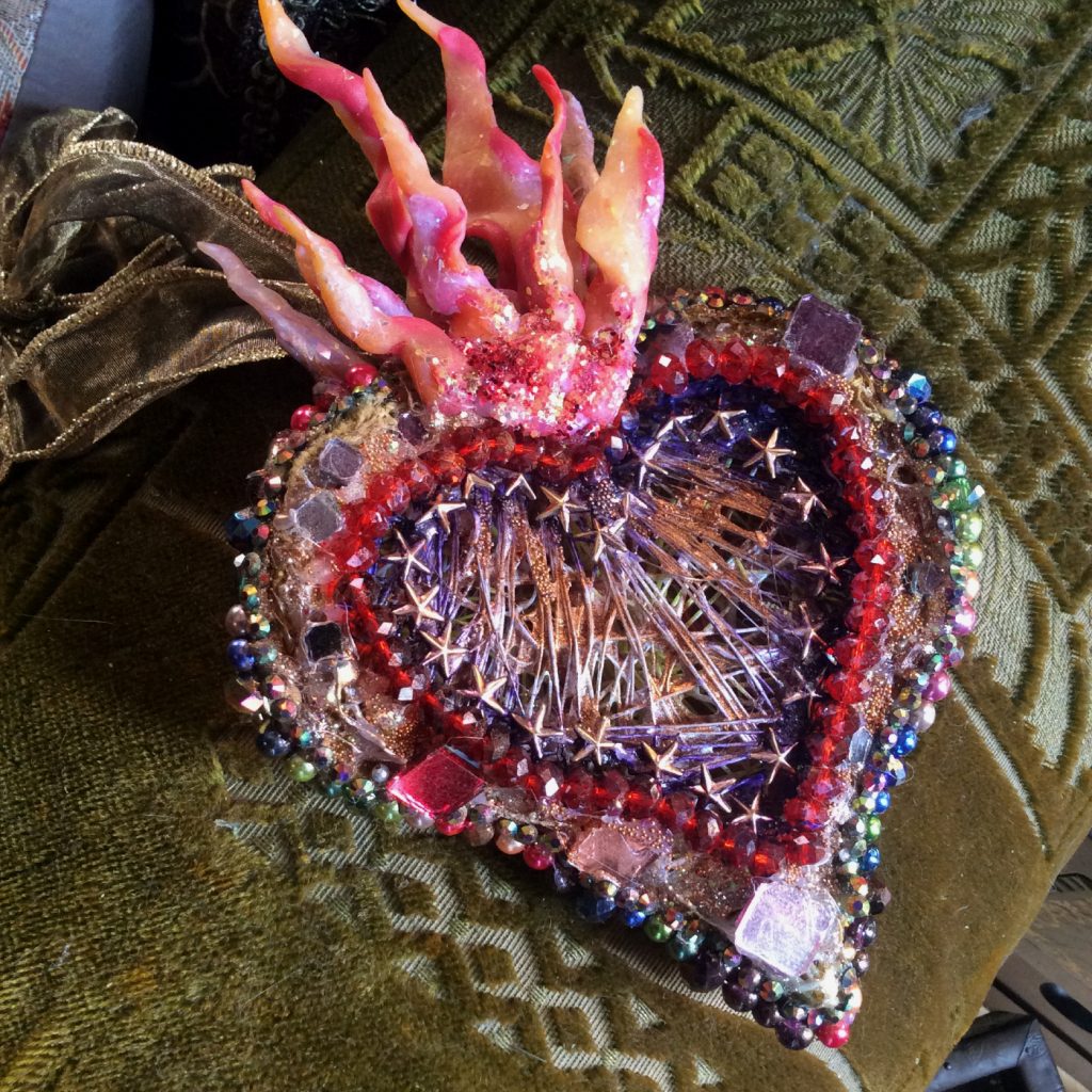 Jeweled Sacred Heart made by Suzanne Forbes March 24 2020