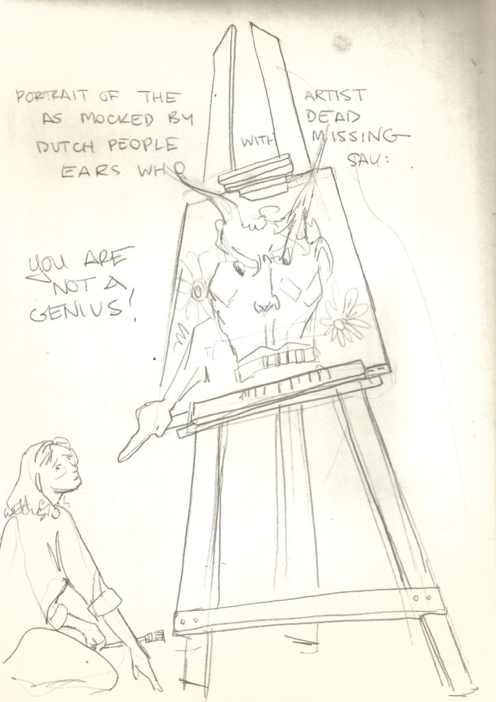 Self portrait with dead artists prob 1992 by Rachel Ketchum aka Suzanne Forbes