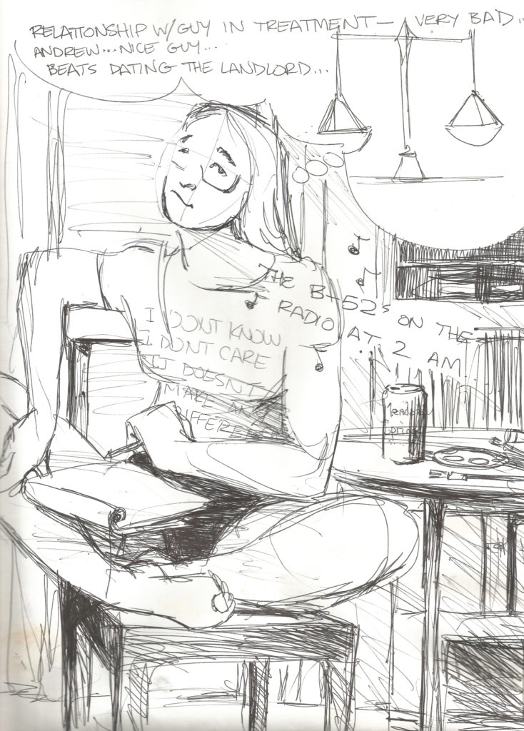 Self portrait with thoughts of men summer 1991 by Rachel Ketchum aka Suzanne Forbes