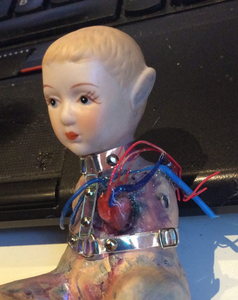 OOAK fairy sculpt wip heart by Suzanne Forbes April 2020