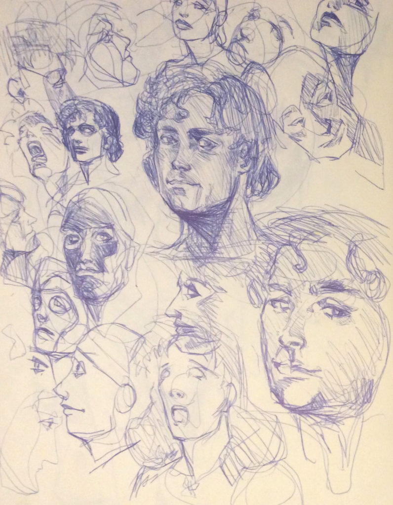 1990 sketchbook with Tom by Rachel Ketchum aka Suzanne Forbes