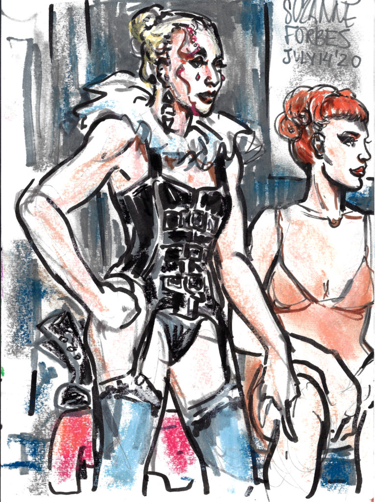 Fifi Fantome and Lucille Spielfuchs at Torture Garden July 14 2020 by Suzanne Forbes