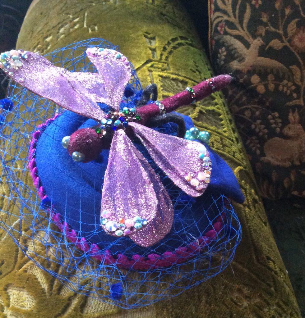 dragonfly pillbox hat Suzanne Forbes march 2020