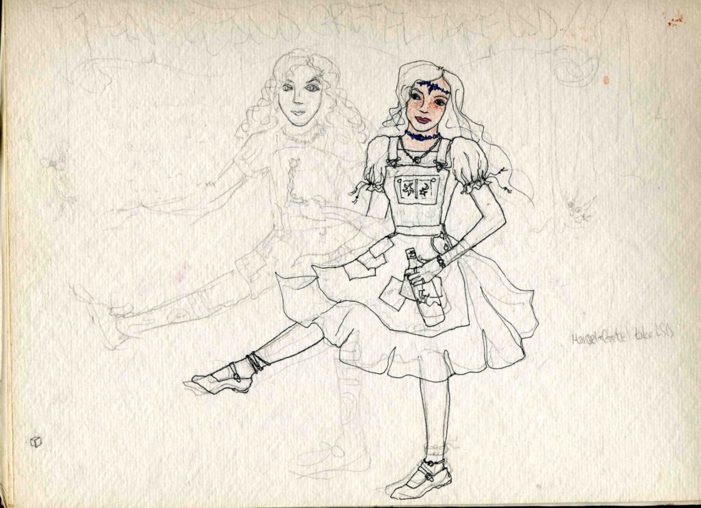Sketchbook 1981 Hansel and Gretel take LSD by Rachel Ketchum aka Suzanne Forbes