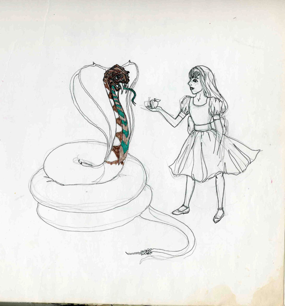 Sketchbook 1981 reverse apple by Rachel Ketchum aka Suzanne Forbes