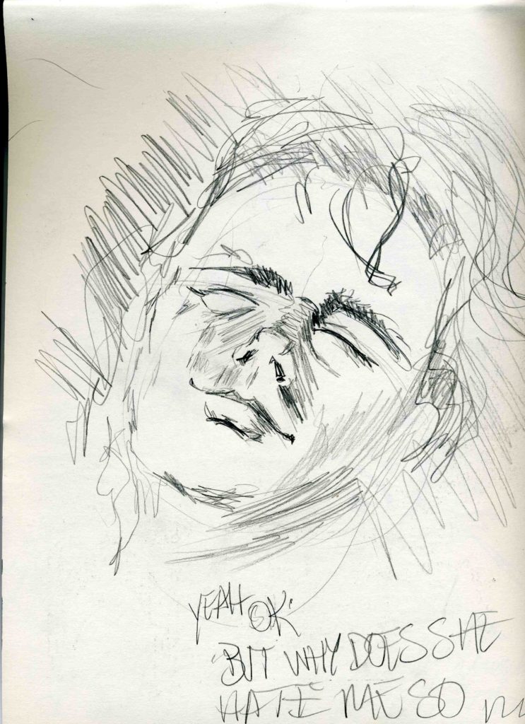 Sketchbook 1987 Richie sleeping by Rachel Ketchum aka Suzanne ForbesSketchbook 1987 Richie sleeping by Rachel Ketchum aka Suzanne Forbes