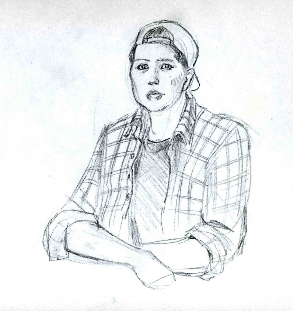 Sketchbook 1992 liz by Rachel Ketchum aka Suzanne Forbes