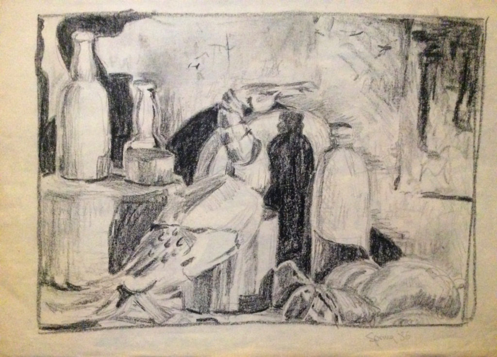 Still life with weird duck prob 1987 to 89 by Rachel Ketchum aka Suzanne Forbes