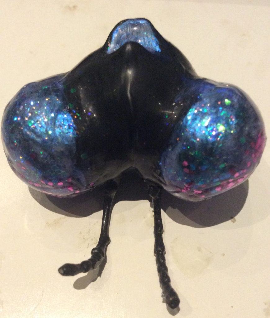 Wasp Doll WIP UV resin head by Suzanne Forbes May 2020