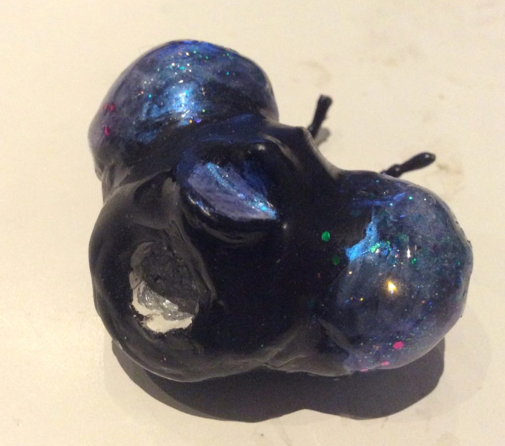 Wasp Doll WIP drilled out head by Suzanne Forbes May 2020